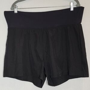 La Blanca Black Island Goddess Foldover 3" Boardshort Unlined Est Size Large XL